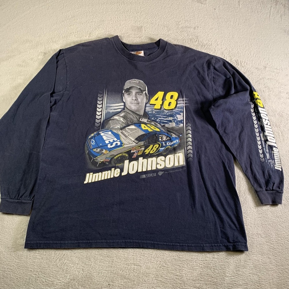 Vintage Jimmie Johnson‎ 48 Shirt Mens 2XL Blue NASCAR Racing Winner's Circle
